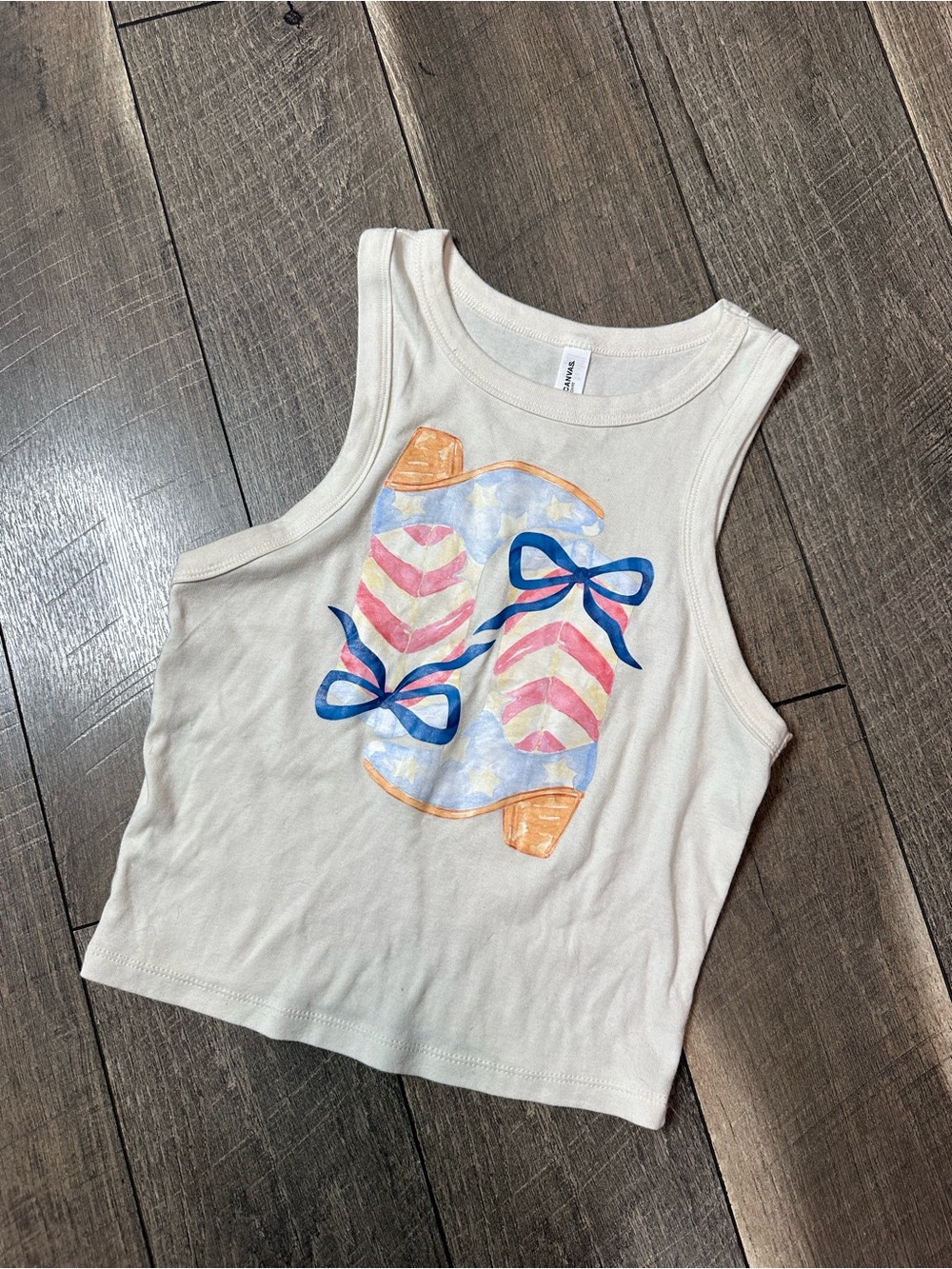 Bella Canvas Cowgirl Boots Crop Tank